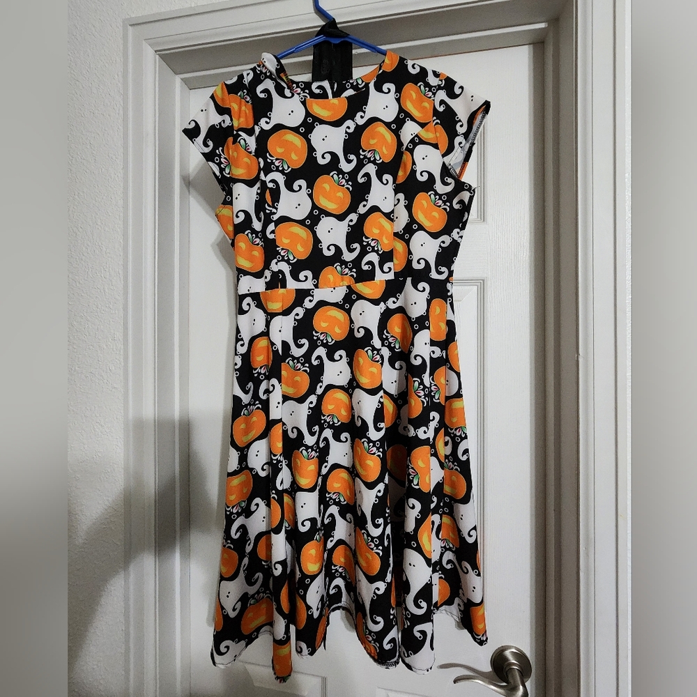 Halloween Ghost and Pumpkin Dress